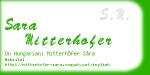 sara mitterhofer business card